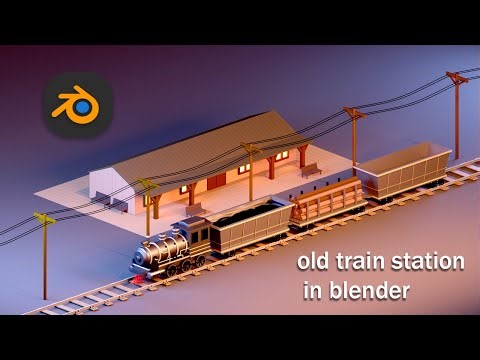 modeling an old train station in blender