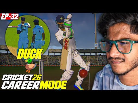 CRICKET 26 | CAREER MODE #32 | GOLDEN DUCK ON MY TEST DEBUT?