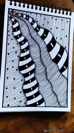 Day 2 - Easy Doodle Patterns (Zentangle Art)✨ #short #easyart #zentangleart #drawing #relaxingart