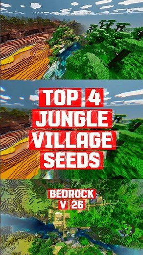 TOP 4 JUNGLE VILLAGE SEEDS 🔥 Minecraft Bedrock 26 #minecraft