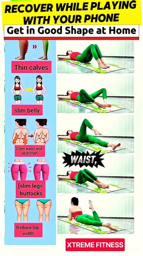 5 Easy Home Exercises for a Stronger Core, Slimmer-Looking Waist & Stronger Legs #Shorts
