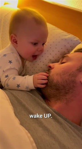 When Daddy's Fake Snoring Makes Baby Laugh Uncontrollably 😂❤️