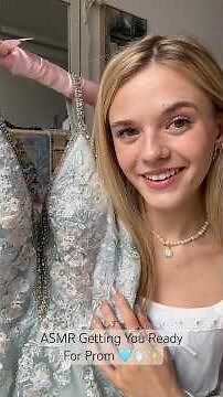 #asmr Getting You Ready For Prom 🩵✨ #fyp #relax #prom #asmrvideo #sleep
