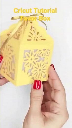 Cricut tutorial favor box template SVG cutting files paper crafts Cricut Maker Silhouette Cameo