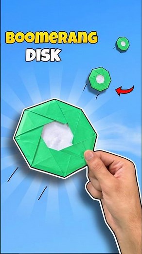 How to Make Best Paper Boomerang Disk 🥏
