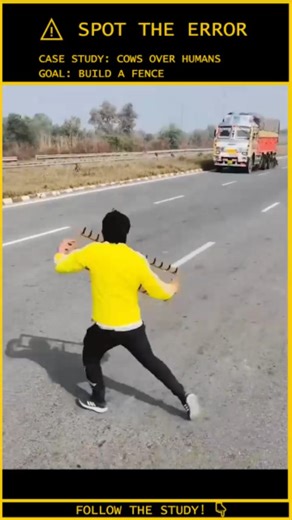 Human.Error.Study on Instagram: "ANALYSIS: Vigilante "Justice" vs. Supply Chain Logic ⚠️ Video Credit: Viral / This is Haryana / DM for Credit Case File: 307-ATTEMPTED-MURDER Subject: Vigilantes vs. Heavy Transport Domain: Highway Safety / Domestic Terrorism The why: The perpetrators state that trucks often kill cows that have ventured onto the road. The Tactical Failure: Misplaced Retribution: The subjects are attempting to solve a "biological navigation error" (cows on the road) with "kinetic