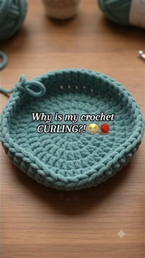 Why is my crochet curling? 😩🧶 Here are the most common reasons—and how to fix them! #short #mistake