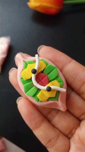 Cute Mini Clay Dumpling 🌸🥟 #diy #clay #clayart #satisfying #shorts