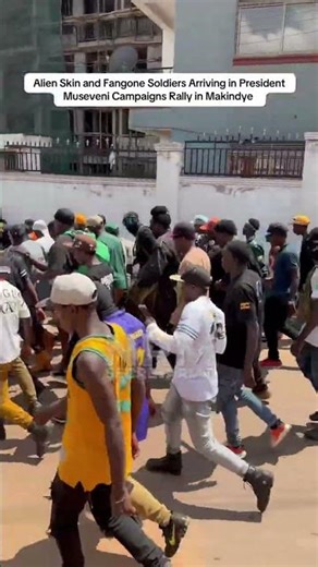 Alien Skin Performing in President Museveni campaigns rally in Makindye