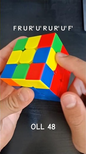 OLL 48/57: OLL Rubik's Cube algorithm 48 #asmr #xyzbca #rubikscube #speedcubing