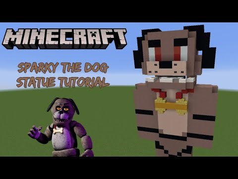 Minecraft Tutorial: Sparky the Dog Statue (FNAF Movie)