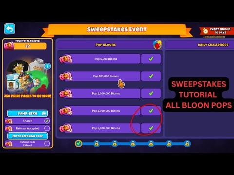 BLOONS TD 6 SWEEPSTAKES TUTORIAL GET POPS NOW!
