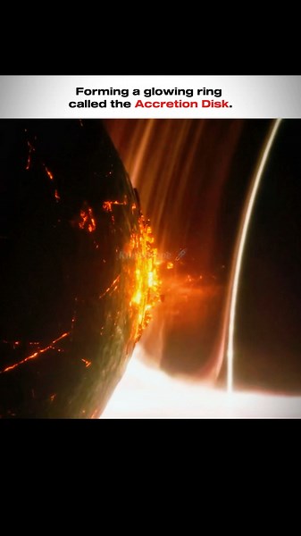 How a Black Hole Eats Matter #BlackHole #AccretionDisk #EventHorizon #Space #KurioScope