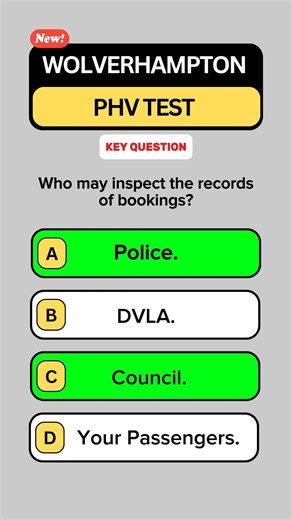 Key Questions: Wolverhampton Taxi Test