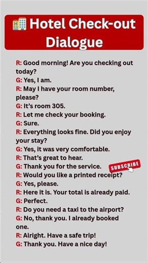 Beginner level Hotel Conversation in English | Daily English Dialogue