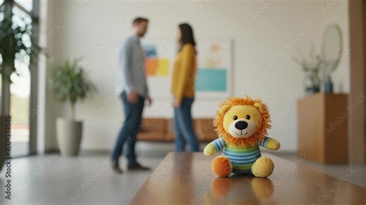 Lion Plush Gift Ending With Loving Couple Embrace