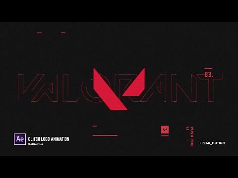 VALORANT Logo Animation in After Effects - Glitch Animation - After Effects tutorial - Free template