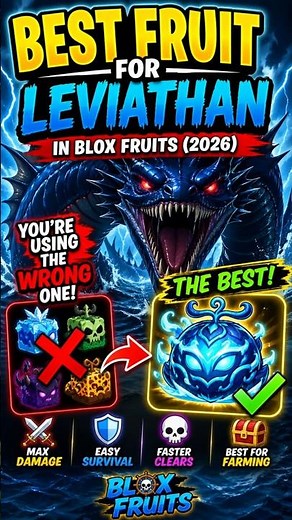 🔥 BEST Fruit for LEVIATHAN in Blox Fruits (2026) – You’re Using the WRONG One! #roblox #bloxfurit