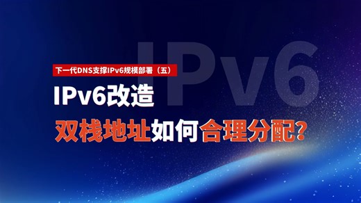 IPv6改造，双栈地址如何合理分配？ | 下一代DNS支撑IPv6规模部署(五）