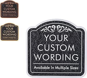 Custom Decorative Outdoor Metal Signs, Personalized Aluminum Signs, Customized for Office, Business, Workplace, Office, Home, Delivery Signs,STYLE 1,15x15 Inches
