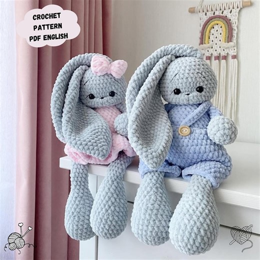 Bunny Amigurumi Crochet Pattern: Plush Rabbit Toy (PDF Pattern English) - Etsy