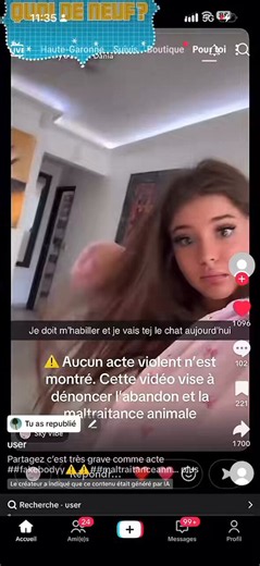 Cette grosse salope elle prend elle chaton et elle l’abandonne cmsa en le maltraitant l’insultant ect pitié grosse pute