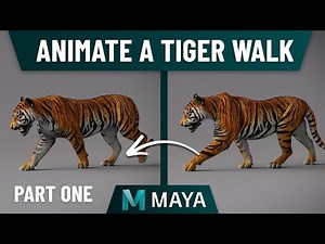 Animate a Tiger Walk in Maya 2024 - Full follow along guide (Part 1)