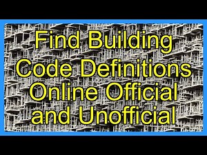 Find Building Code Definitions Online Official and Unofficial