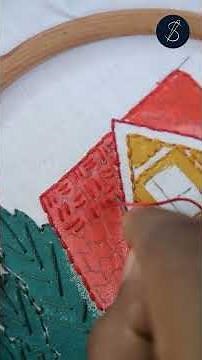 Paint + Embroidery ✨ Watch Art Transform with Stitches & Texture 🧵🎨 | Mixed Media Magic