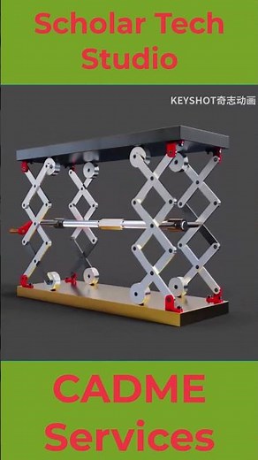 Scissor lift mechanism #solidworkstutorialsforbegineers #solidworks #mechanicaldesign #animation