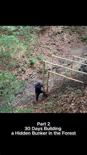 Part 2 30 Days building a Hidden Bunker in the forest | Vintage Build