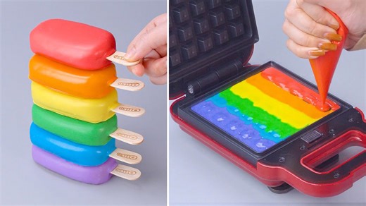 Perfect Colorful Cake Decorating Tutorial 🌈🎂 | Easy, Bright & Satisfyingly Smooth