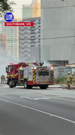 Firefighters have battled a bus fire in Southbank that sent heavy smoke throughout the CBD. Fire Rescue Victoria have confirmed the bus had no passengers onboard at the time and no injuries have been reported. #9News | 9 News Melbourne