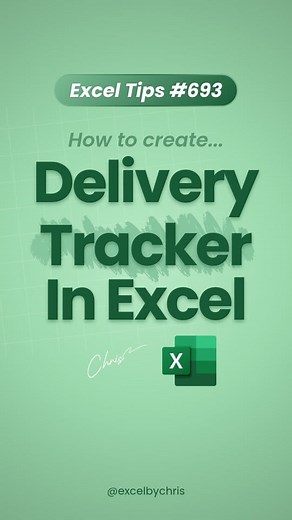 Christian Colombo | The Excel Guru on Instagram: "I can't believe he created THAT in Excel... 🤯 In this tutorial, you'll learn how to create a Delivery Tracker in Excel using Xlookup. #excel #spreadsheets #accounting #workhacks #exceltips #exceltricks #corporate"