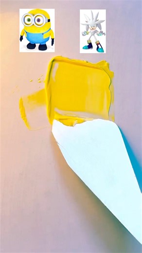 Sonic and minion , zootopia color mixing art