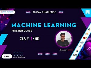 Day 1/30 Machine Learning Master Class - Sanjay - Pantech.ai | Pantech Solutions | Warriorsway