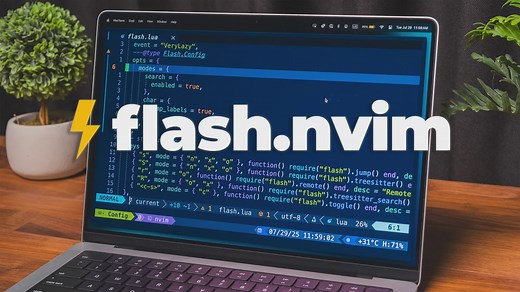 【双语+中配】🔥 Neovim闪跳技巧：用Flash插件实现瞬移定位！