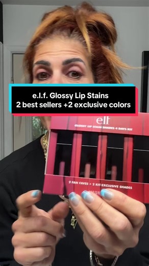 Get festive ready with the elf glossy lip stain set, two best sellers and two exclusive holiday inspired shades that glide on effortlessly and shine beautifully throughout your celebrations. Perfect gifting, or treating yourself this set brings cheerful color and easy glam for every seasonal moment. #glossylipstain #elflipstains #holidaylipset #beautyessentials #holidaymakeup @e.l.f. Cosmetics