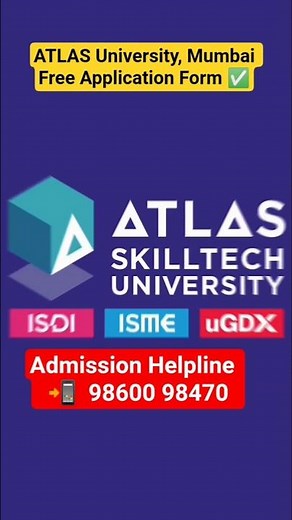 Atlas Skilltech University Mumbai College Tour and Review, ATLAS University free application form