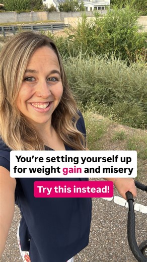 Nutrition & Wellness Coach for Moms on Instagram: "🚫 10,000 steps a day 🚫 7 workouts a week 🚫 0 sugar = a recipe for sadness + burnout + sometimes even weight gain ✨ Try this instead: ✅ Set realistic goals you can actually maintain ✅ Grocery shop with simple ingredients in mind ✅ Prep a few things ahead so your future self is supported ✅ Move in ways that bring you JOY not fear comparison and anxiety Sustainable fat loss isn’t about being extreme. Its a LIFELONG journey that’s all about build