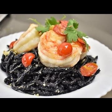 Truffled Squid Ink Pasta with Shrimp Recipe | #RAPSA!
