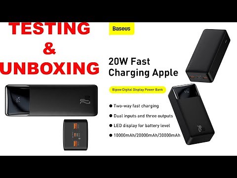 Baseus PPDML-N01 Bipow Digital Display Power bank 30000mAh 20W Black Unbox Test Baseus_power_bank