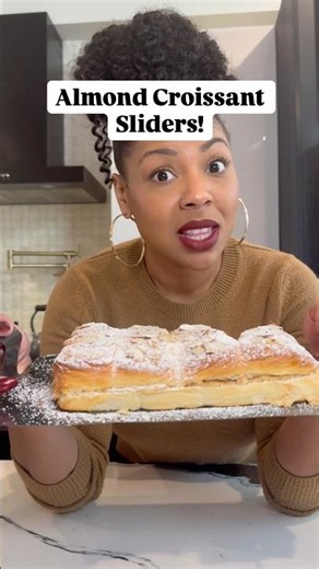 My FAVORITE Dessert Sliders: Almond Croissant Sliders! #easyrecipe #sweet