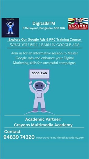 Google Ads & PPC Training Course |Online Classes |DigitalBTM | Bangalore