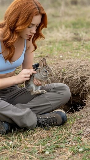 Wild Rabbit POV: Tiny Camera Enters a Secret Underground Burrow Colony #shorts