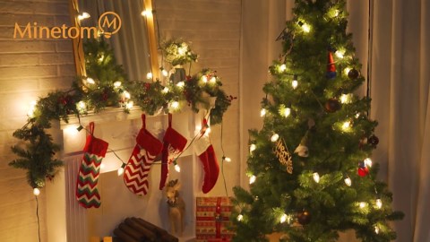 Minetom Vintage C9 LED Christmas Lights Outdoor Warm White, 50 Feet C9 String Lights for Christmas Tree Roofline Holiday Party Indoor Outdoor Garden Patio Backyard Cafe Xmas Decoration, Green Wire