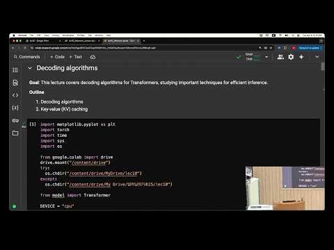 SNU M2177.43 Lecture 13 - Transformer decoding, Key-Value (KV) caching