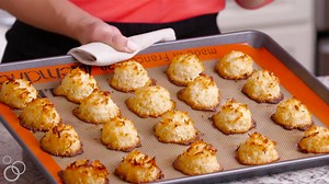 49K views · 45 reactions | 3-Ingredient Coconut Macaroons are a quick, poppable party snack! RECIPE: https://www.justataste.com/3-ingredient-coconut-macaroons-recipe/ | Just a Taste | Facebook