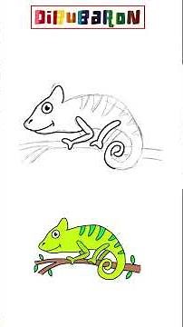 How to draw a chameleon