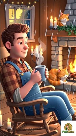 🌧️ A Farmer's Rainy Day — Full Story | Morning, Rest & Evening | Kids Farm Animation ☕🌸#americankids